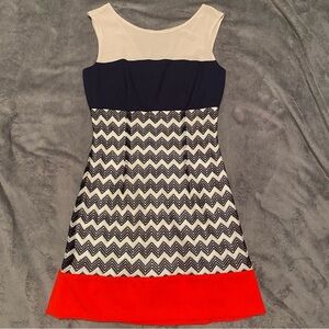 Max And Cleo dress AVA Style chevron design size 4